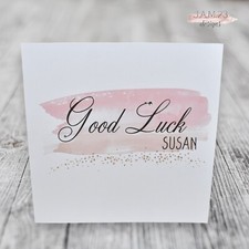 Personalised Good Luck Card