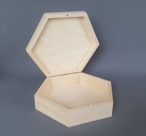 Plain wood hexagonal storage - wood,