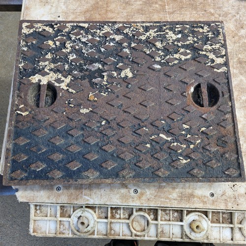 Reclaimed cast iron manhole - iron,