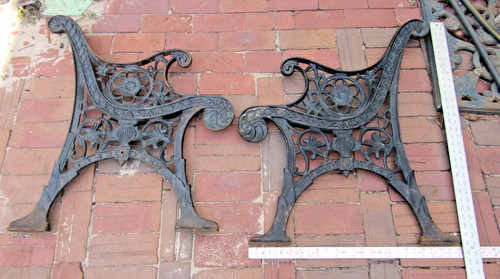 Heavy old bench end - bench,