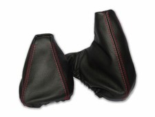 Gear Handbrake Gaiter For Bmw Z3 1995-2002 Genuine Leather Red Stitching