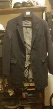 Zara Man Black Long Overcoat