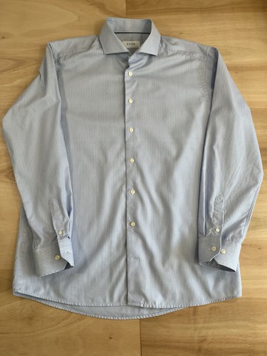 Eton shirt mens 44 blue - mens, 17.5