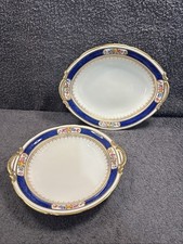 2 Antique Rare Cauldon Cabinet