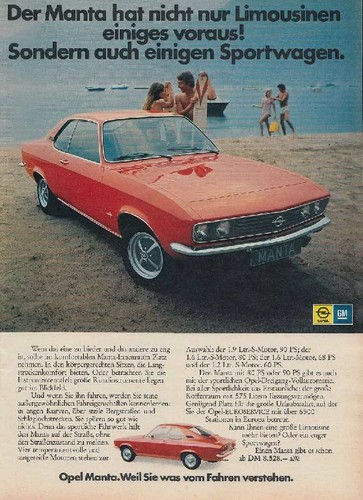 Opel manta advertising - opel,
