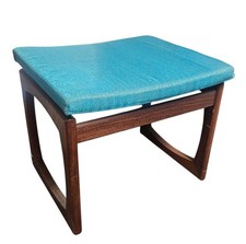 G Plan Quadrille Dressing Table Stool with Teal Cushion