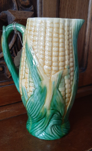 Antique majolica corn - antique,