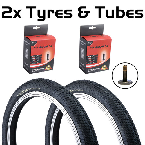 Pair bmx tyres - 20", vandorm