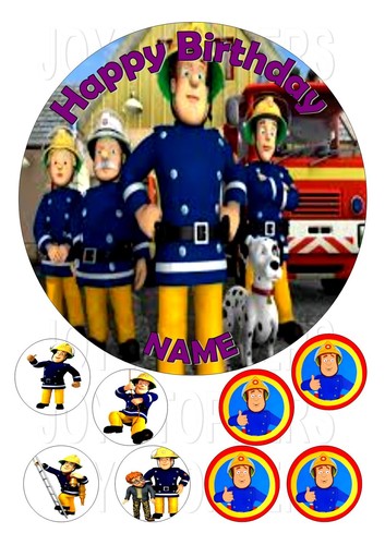 Fireman sam topper round - sam,