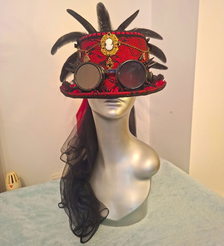 Red steampunk top - top, with