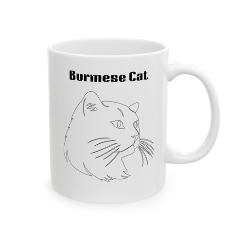 Burmese coffee mug cat - burmese,