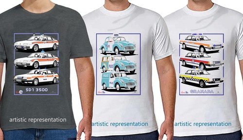 Classic police car art - car, t