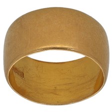 22ct Gold Ring 8.58g Wedding Plain Size P - Fully Hallmarked