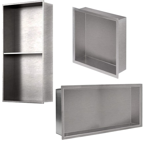 Stainless steel shower niche - steel,