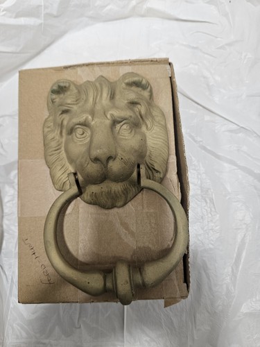 Brass lion head door - lion, knocker
