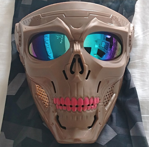 Full face mask tan - mask, skull