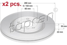 X2 PCS FRONT BRAKE DISC ROTOS