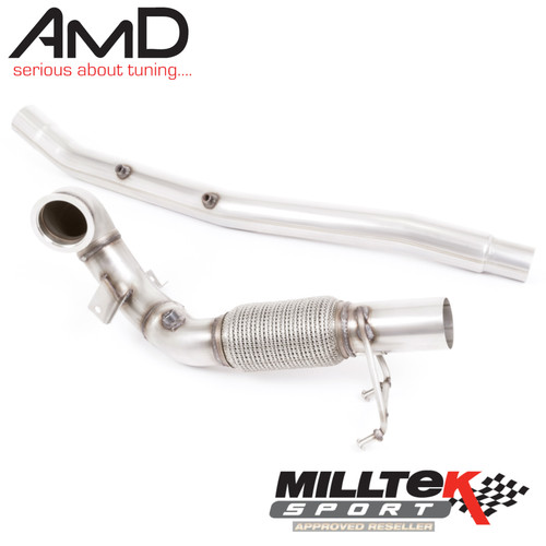 Milltek golf mk7 downpipe - mk7.5,