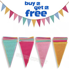 4M × 12 Triangle Flags Bunting Banner Outdoor Bunting for Garden Waterproof