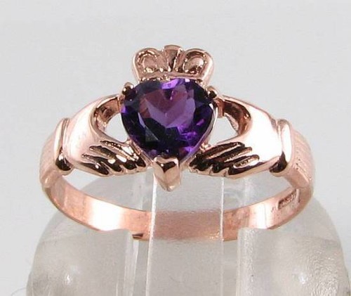 9ct rose gold claddagh - 9k,