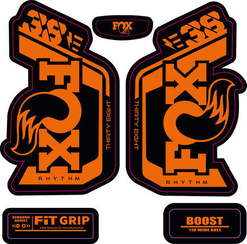 Fox rhythm forks - 38, decals