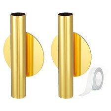  Wall Mounted Flower Vase: Modern Gold Metal Tube Planter - Minimalist Vertical