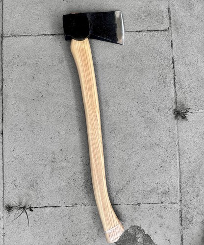 Hand forged wood - wood, axe