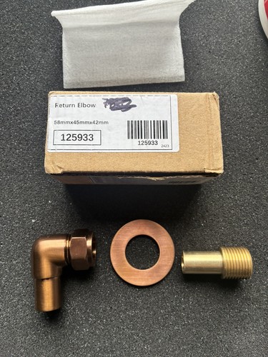 Brass shower return elbow - brass,