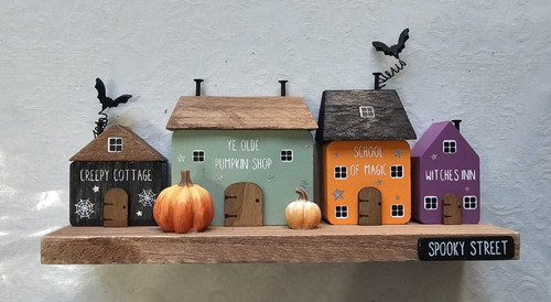 Spooky street wooden house - spooky,