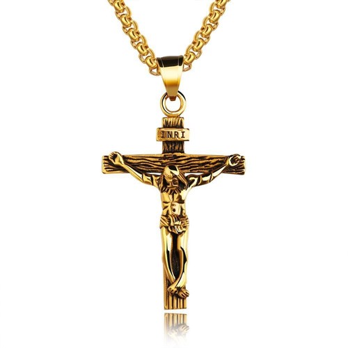 Vintage jesus cross pendant - jesus,