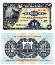 2018 Gibraltar 10 Shillings Banknote P41 UNC Celebration of World Tourism 2018