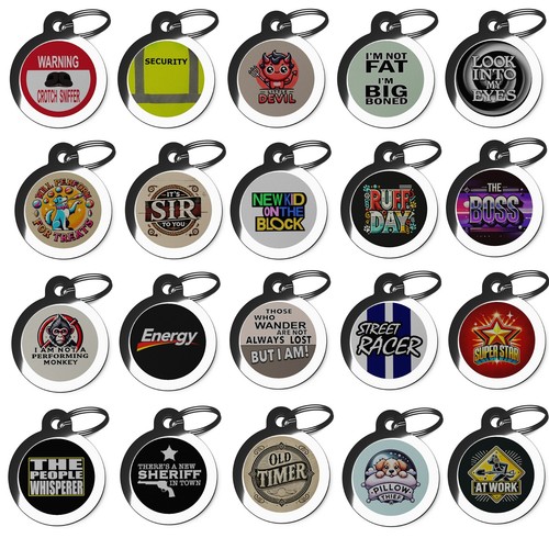 Engraved pet tags funny dog - id,