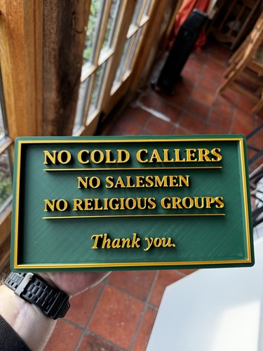 Cold callers sign - ,