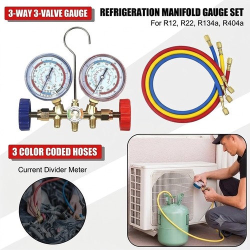 Refrigerant manifold gauge - manifold,