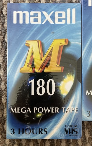 Three maxell e180 blank vhs - three,