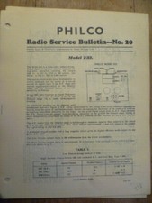 Philco  Model   233  Valve /