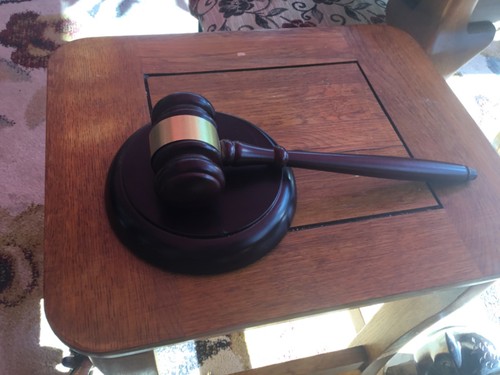 Wooden gavel and - gavel, set