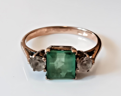 Emerald white sapphire 9ct - emerald,
