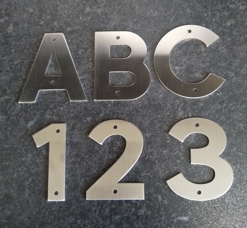 House door numbers 2mm brushed - house/door,
