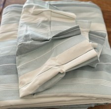 New Laura Ashley MTM Sophie  Duck Egg Double Pleat Curtains 209cm 82”W X 98”L