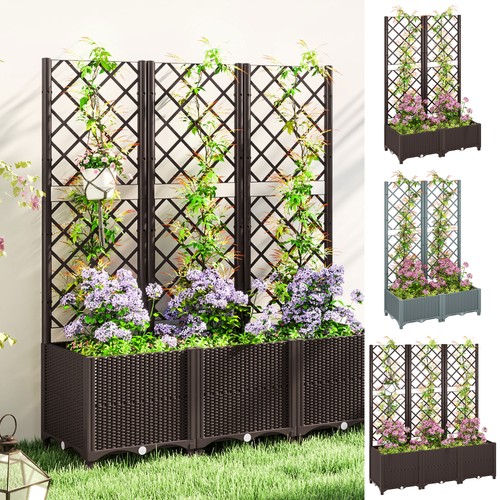 Plastic raised garden planter - garden,