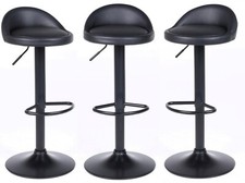 3 x Bar Stools Faux Leather