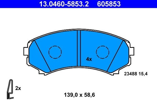 Brake pad set - pad, for