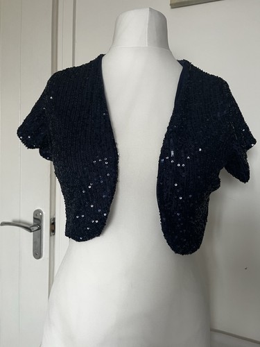 Coast sequin navy shrug bolero - navy,