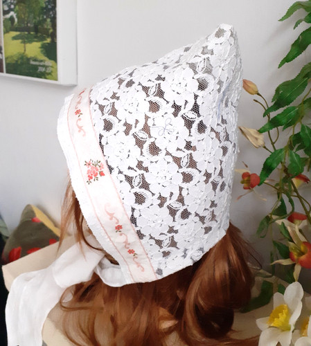 Bonnet lace prairie hat - bonnet,