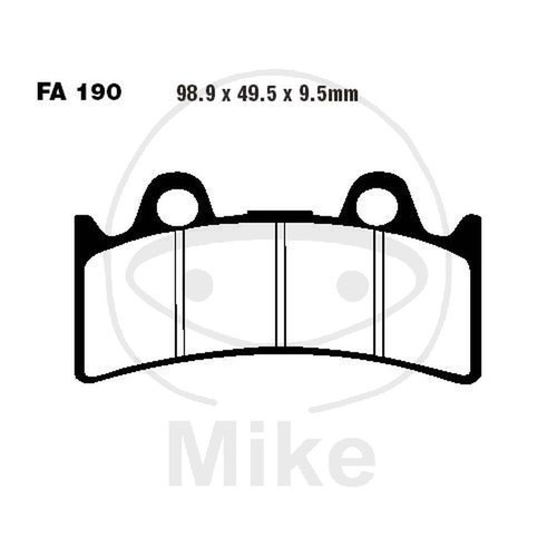Brake pads semi sint ebc - pads, semi-sint