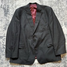 Mens Vintage Magee Ireland Smart Suit Jacket Blazer Grey Striped Wool Blend 48R 