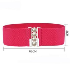 Fashion Stretch Buckle Wide Elastic Waist Belt Dress Corset Cinch Waistband FW