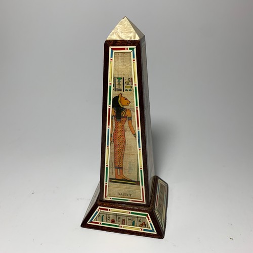 Vtg egyptian wooden obelisk - egyptian,