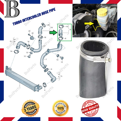 Turbo intercooler hose - hose, pipe